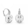 Lauren G. Adams Bamboo Scroll Earrings (Silver/White)